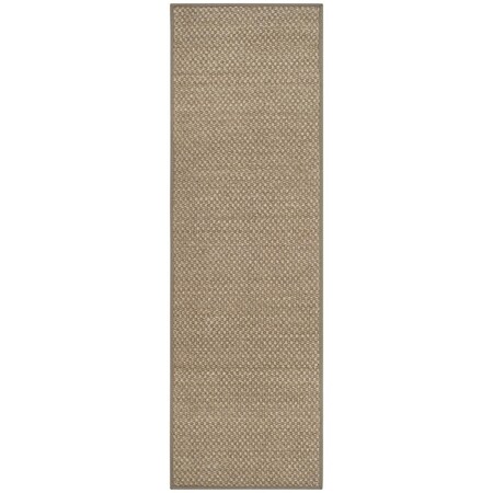 Safavieh Natural Fiber Runner Area Rug Natural & Grey - 2 ft.-6 in. x 8 ft. NF153A-28
